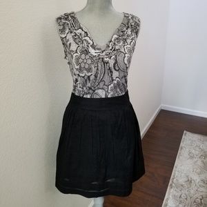 LOFT Black Lightweight Cotton Skirt